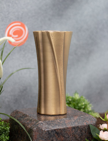 Grabvase Bronze rund